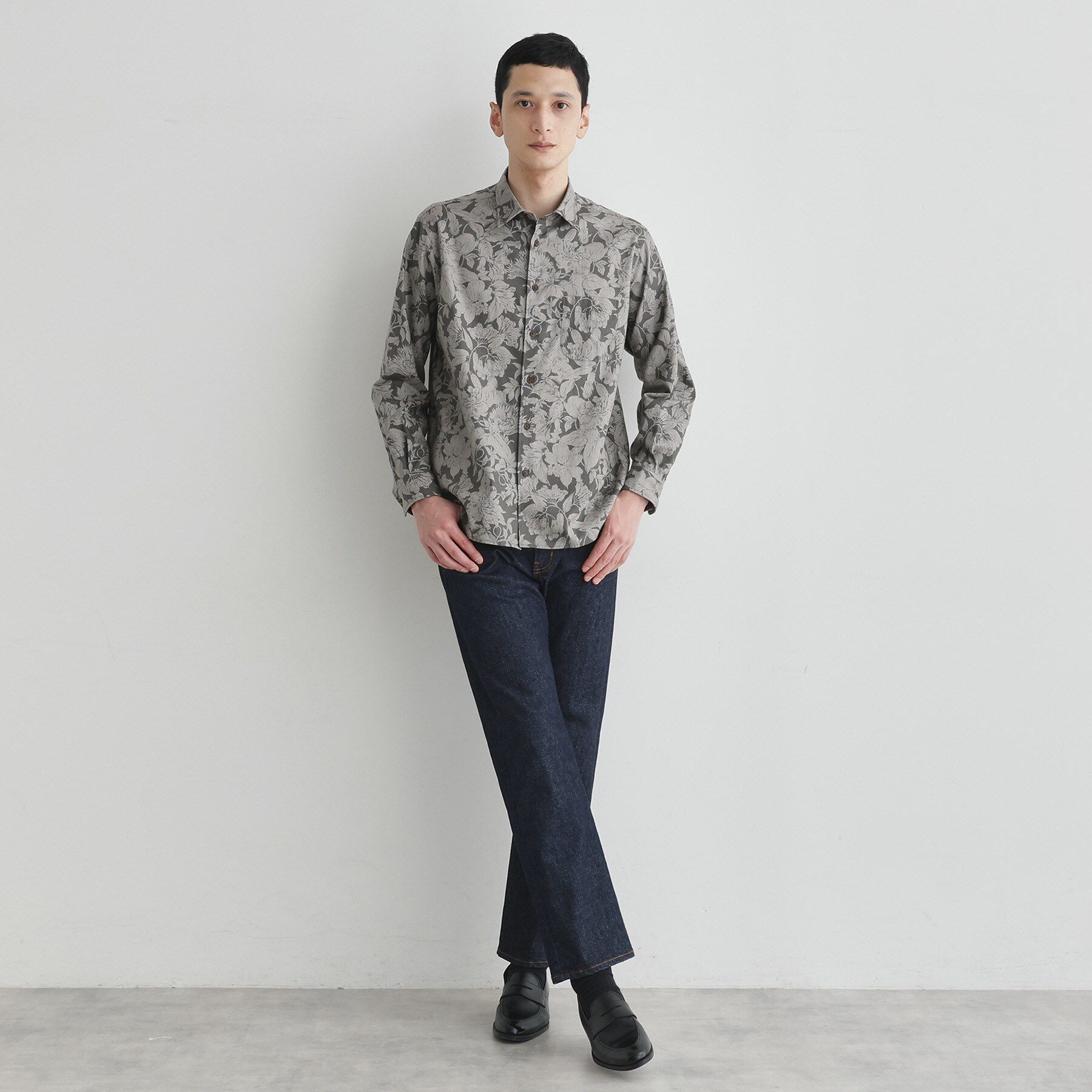 TAKEO KIKUCHI「【LIMITED】フラワープリント長袖シャツ」|シャツ・ブラウス|