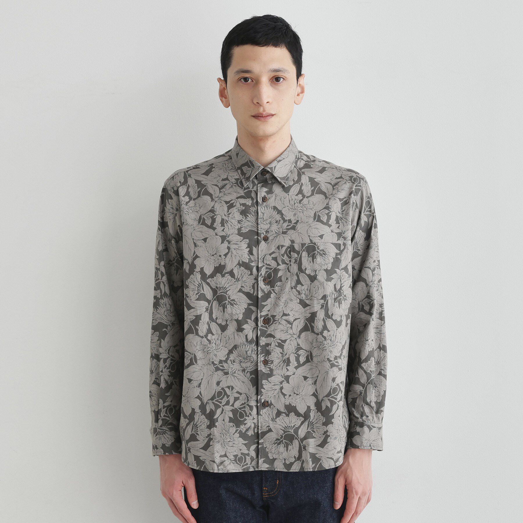 TAKEO KIKUCHI「【LIMITED】フラワープリント長袖シャツ」|シャツ・ブラウス|