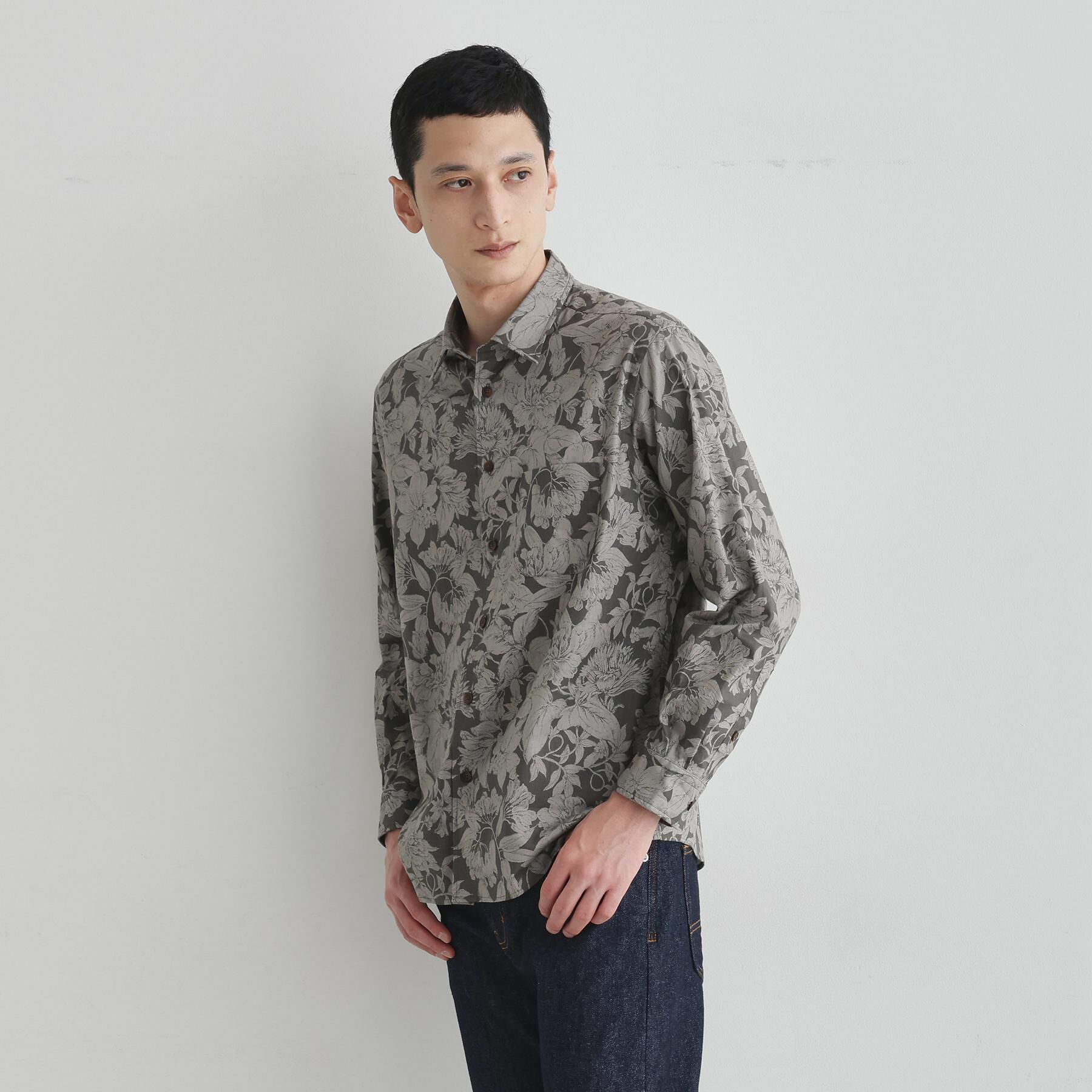 TAKEO KIKUCHI「【LIMITED】フラワープリント長袖シャツ」|シャツ・ブラウス|