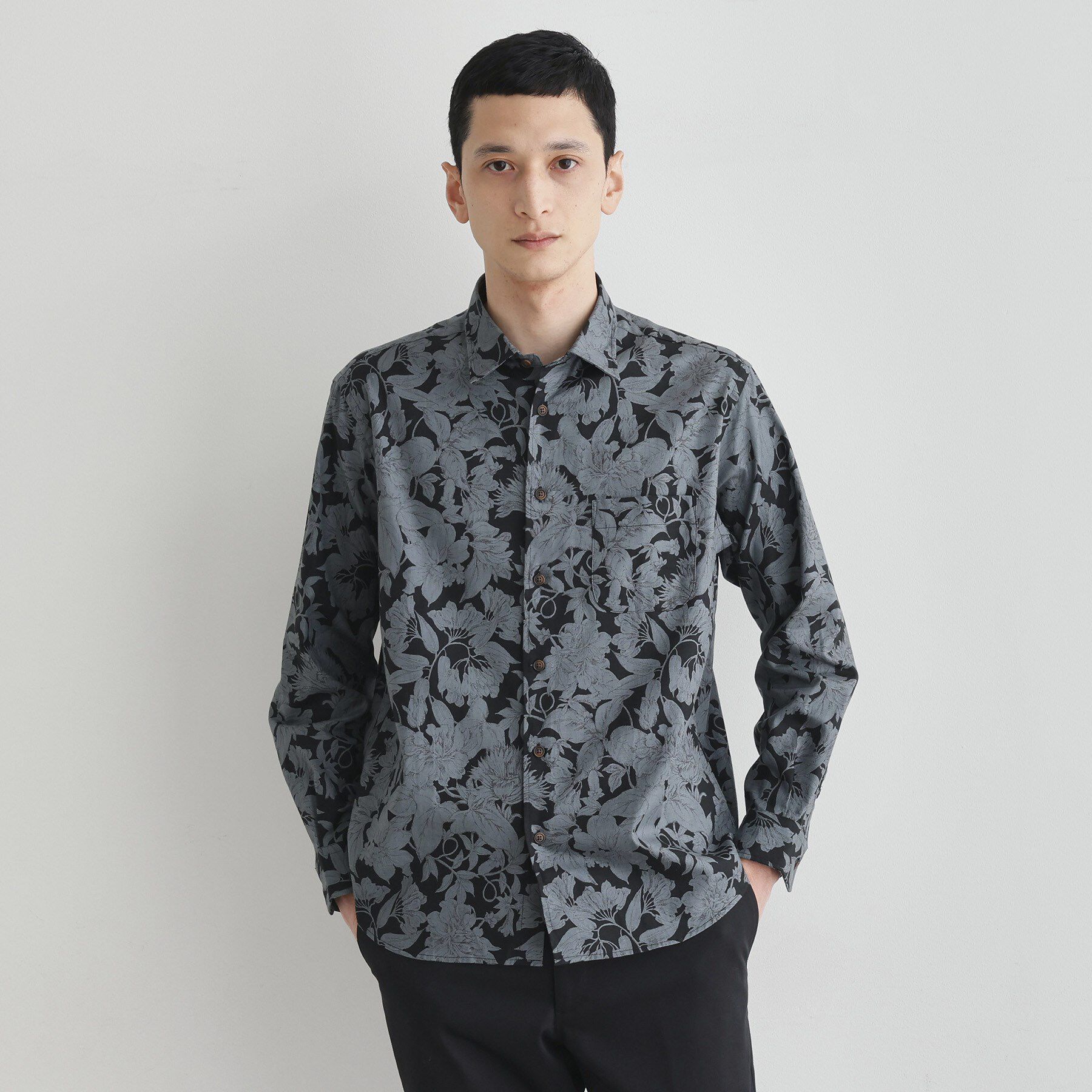 TAKEO KIKUCHI「【LIMITED】フラワープリント長袖シャツ」|シャツ・ブラウス|