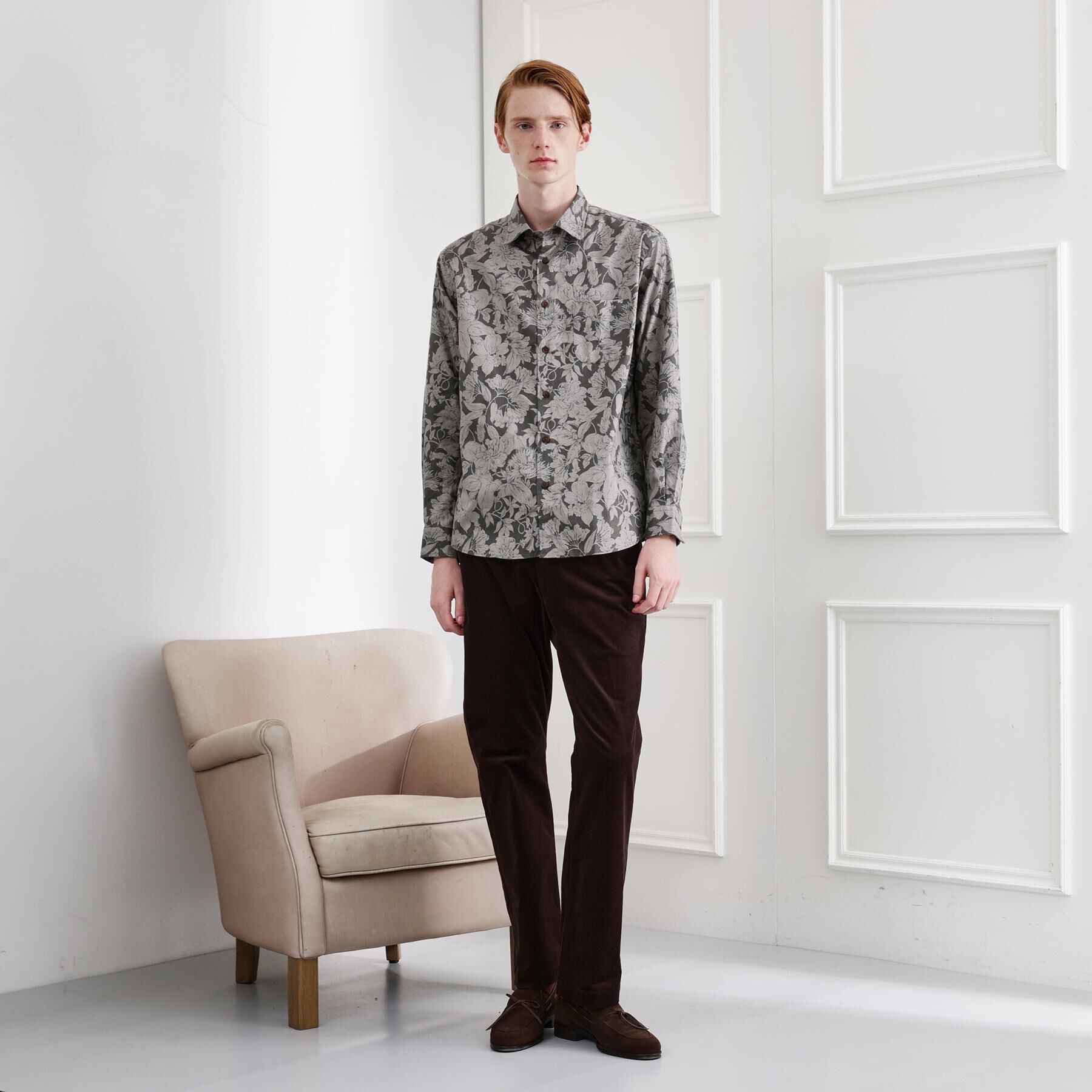 TAKEO KIKUCHI「【LIMITED】フラワープリント長袖シャツ」|シャツ・ブラウス|