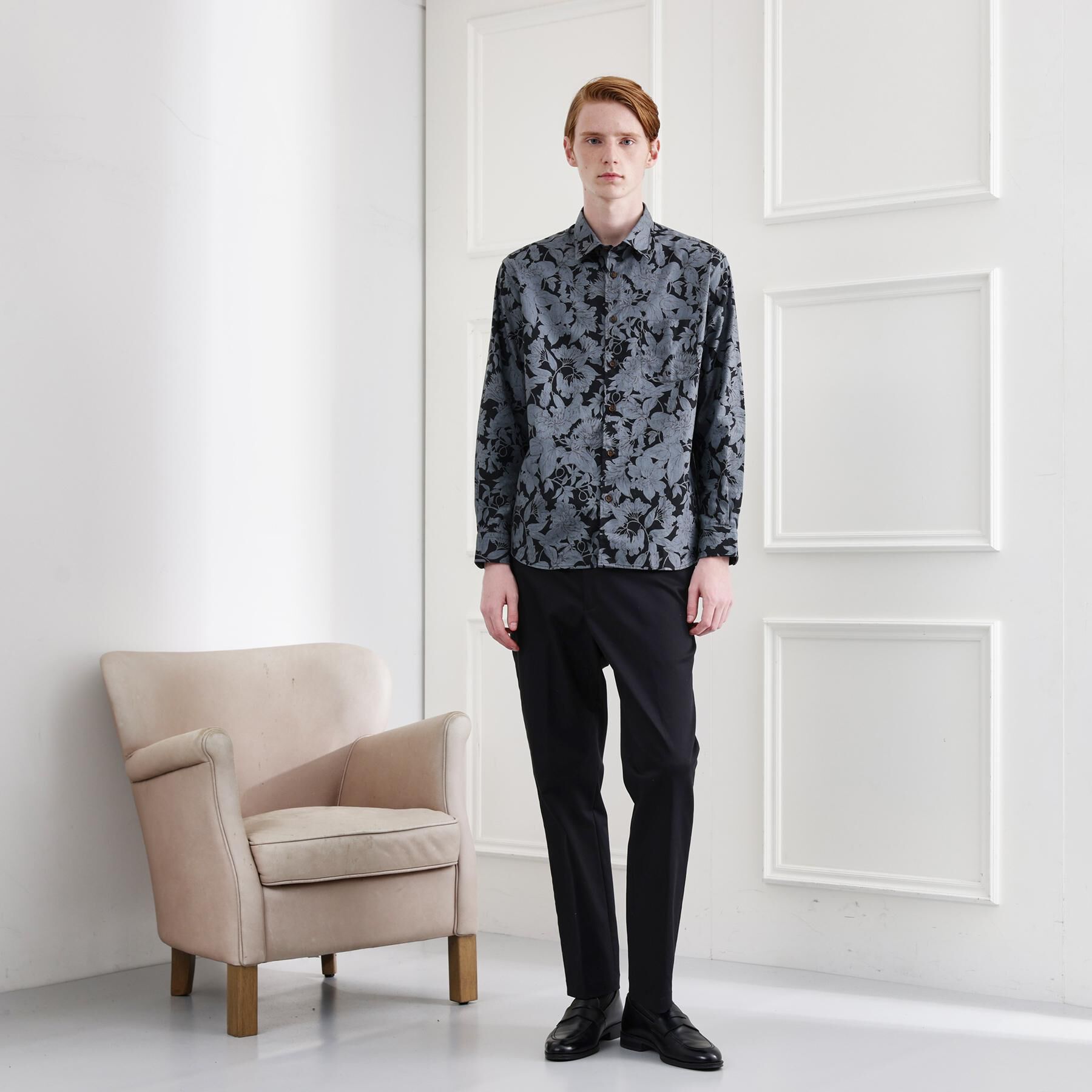 TAKEO KIKUCHI「【LIMITED】フラワープリント長袖シャツ」|シャツ・ブラウス|