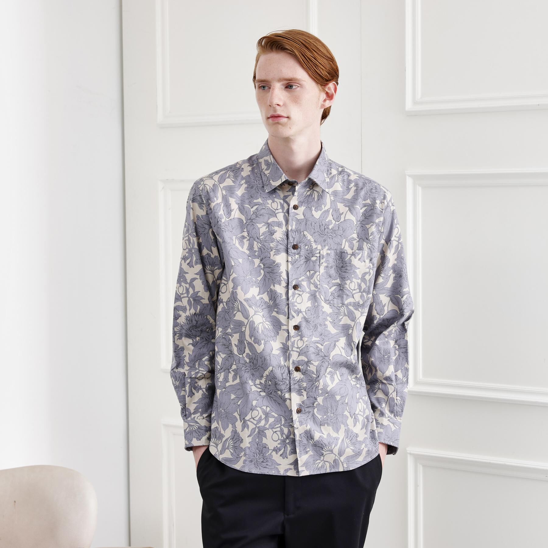 TAKEO KIKUCHI「【LIMITED】フラワープリント長袖シャツ」|シャツ・ブラウス|