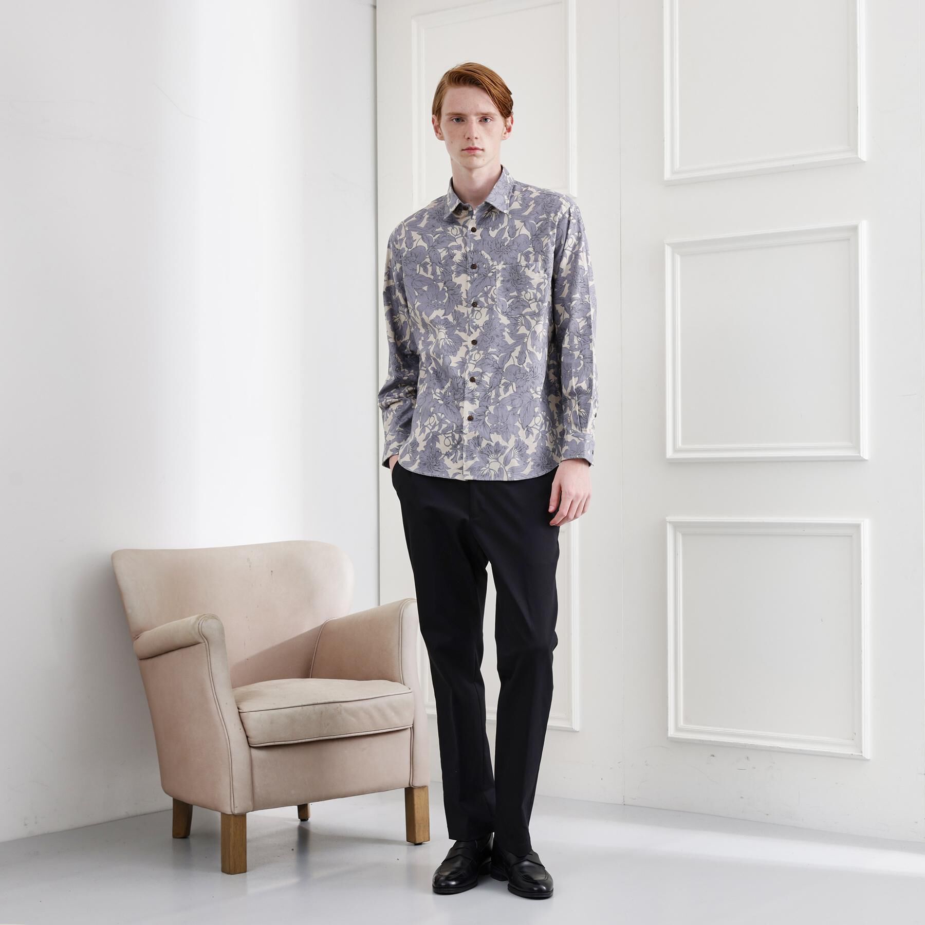 TAKEO KIKUCHI「【LIMITED】フラワープリント長袖シャツ」|シャツ・ブラウス|