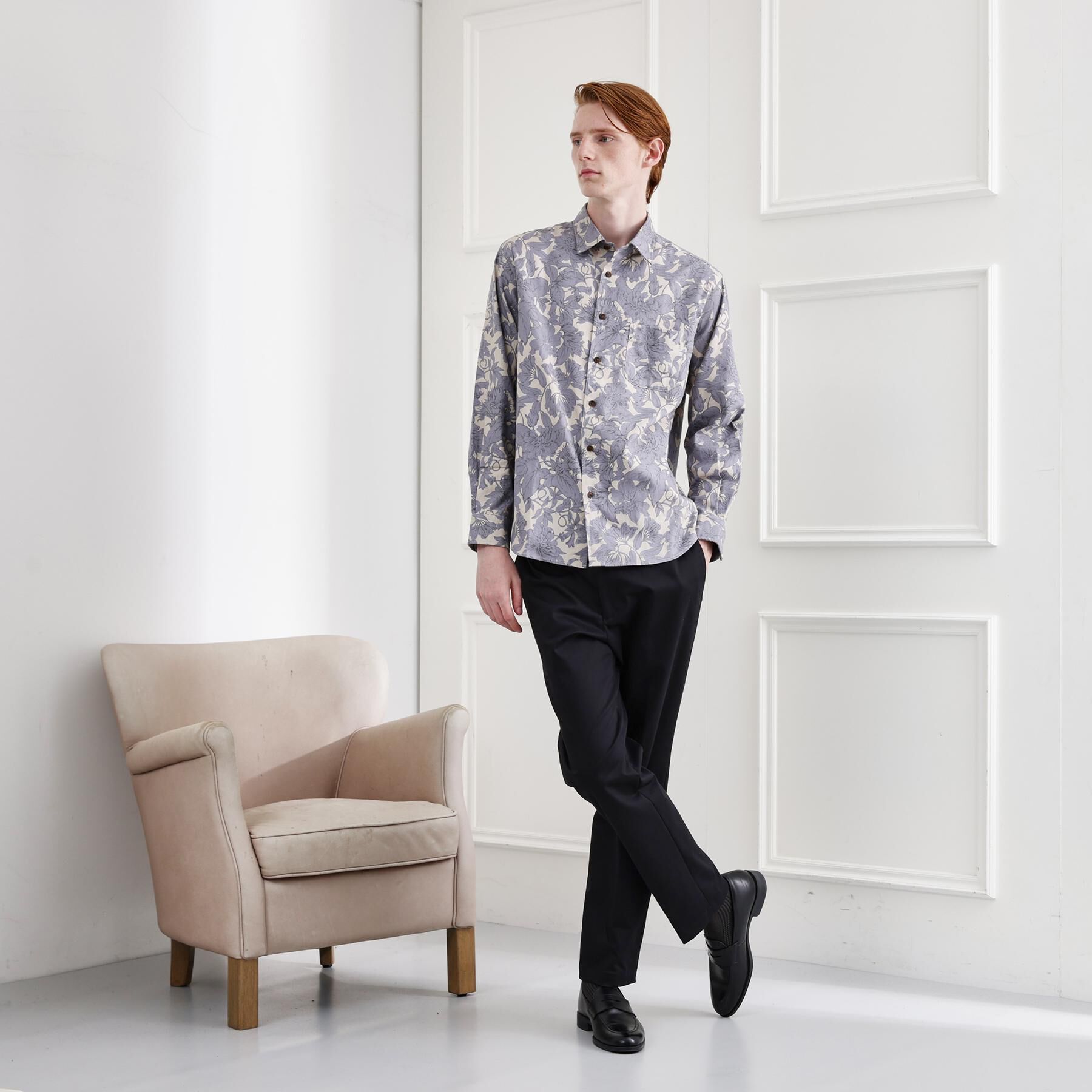 TAKEO KIKUCHI「【LIMITED】フラワープリント長袖シャツ」|シャツ・ブラウス|