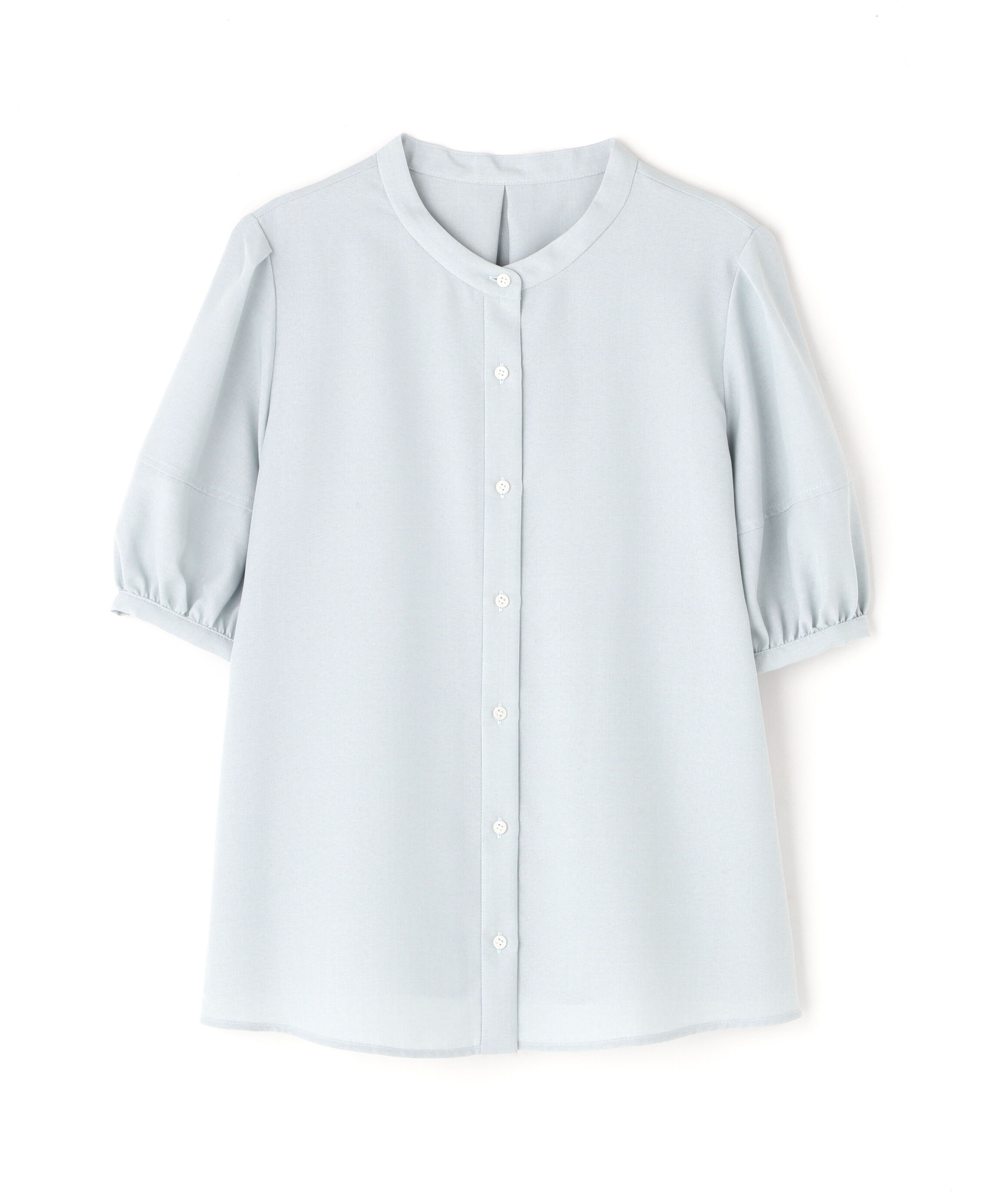  「リネンライク切替スリーブブラウス」|シャツ・ブラウス|