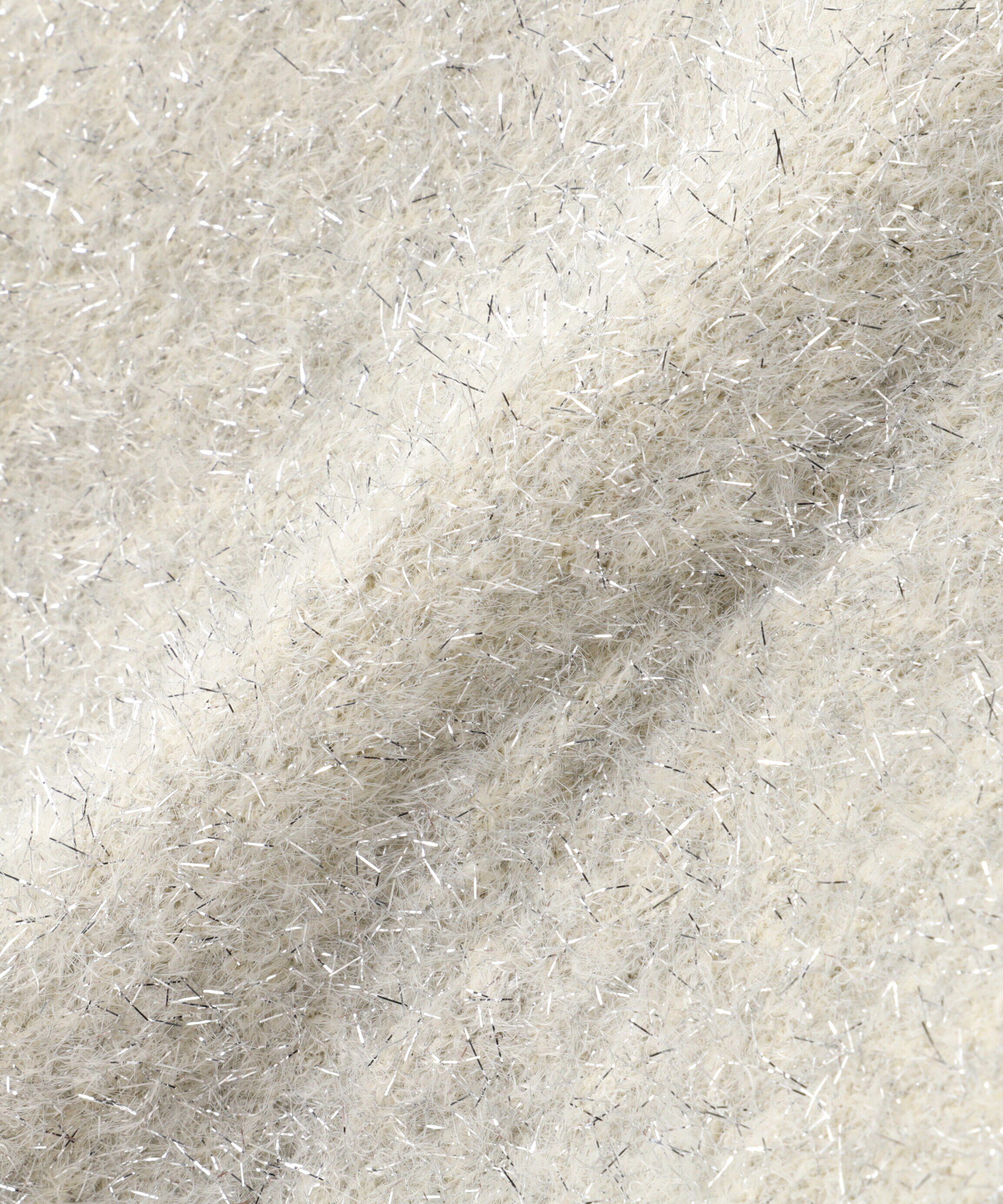  「ラメ接結クロップドニットブルゾン　24AW」|ニット・セーター|