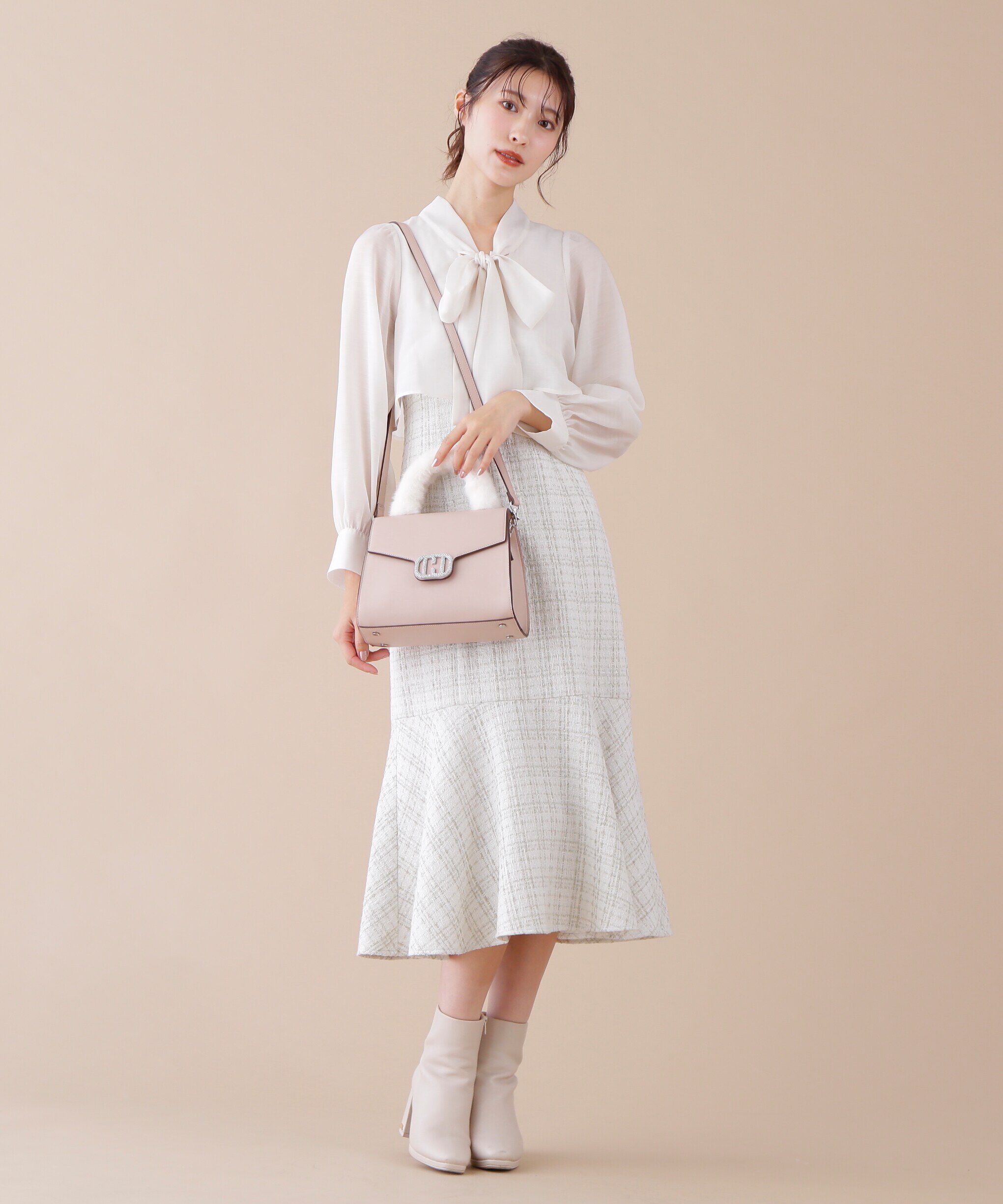 wink J ワンハンドル2wayフェイクファーバッグ｜ルミネのファッション