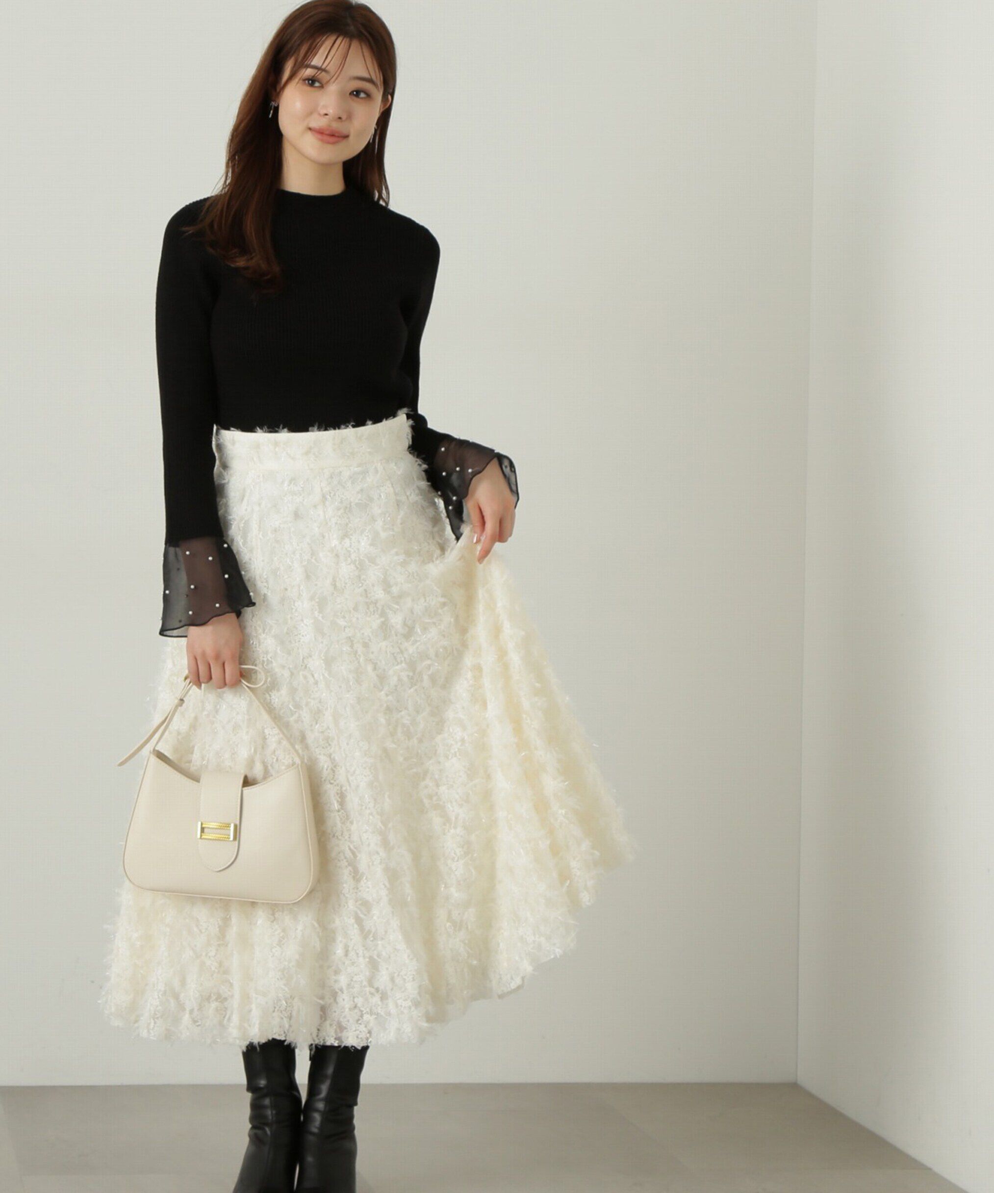 PROPORTION BODY DRESSING「レースアップチュールスカート」|スカート|