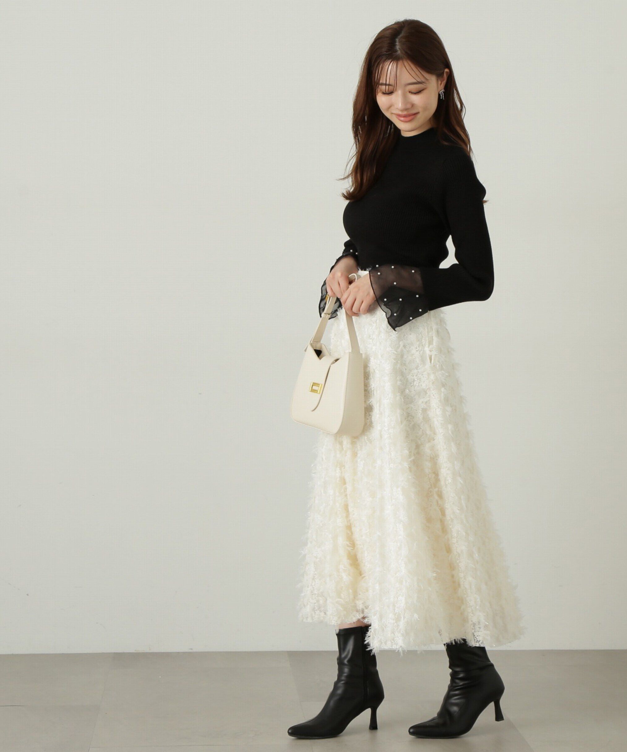 PROPORTION BODY DRESSING「レースアップチュールスカート」|スカート|