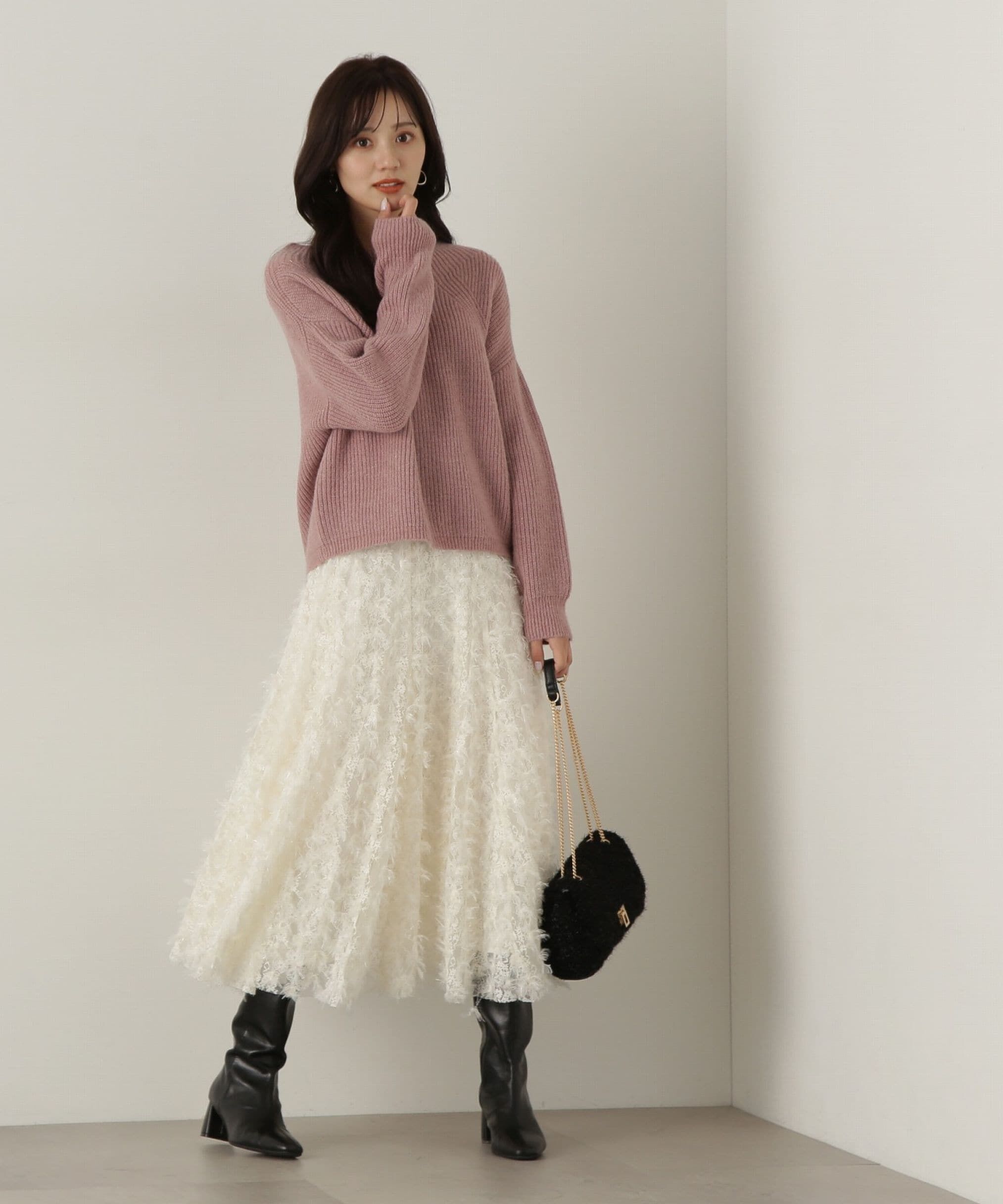 PROPORTION BODY DRESSING「レースアップチュールスカート」|スカート|