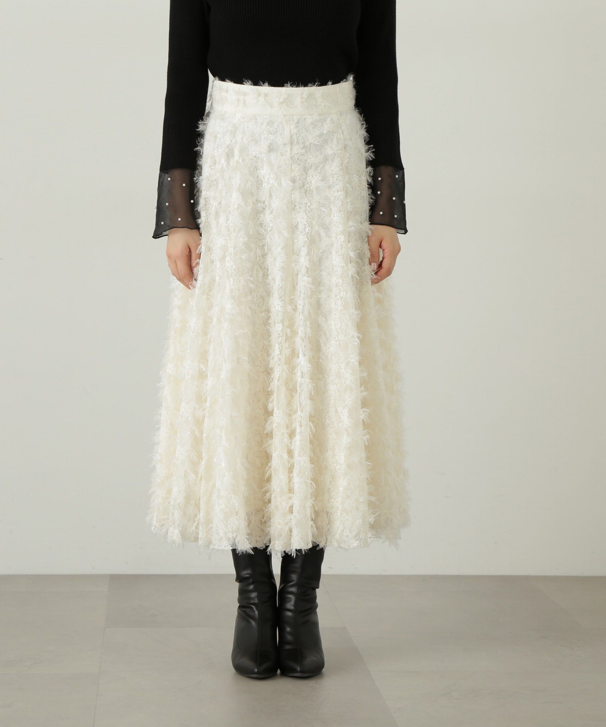 PROPORTION BODY DRESSING「レースアップチュールスカート」|スカート|