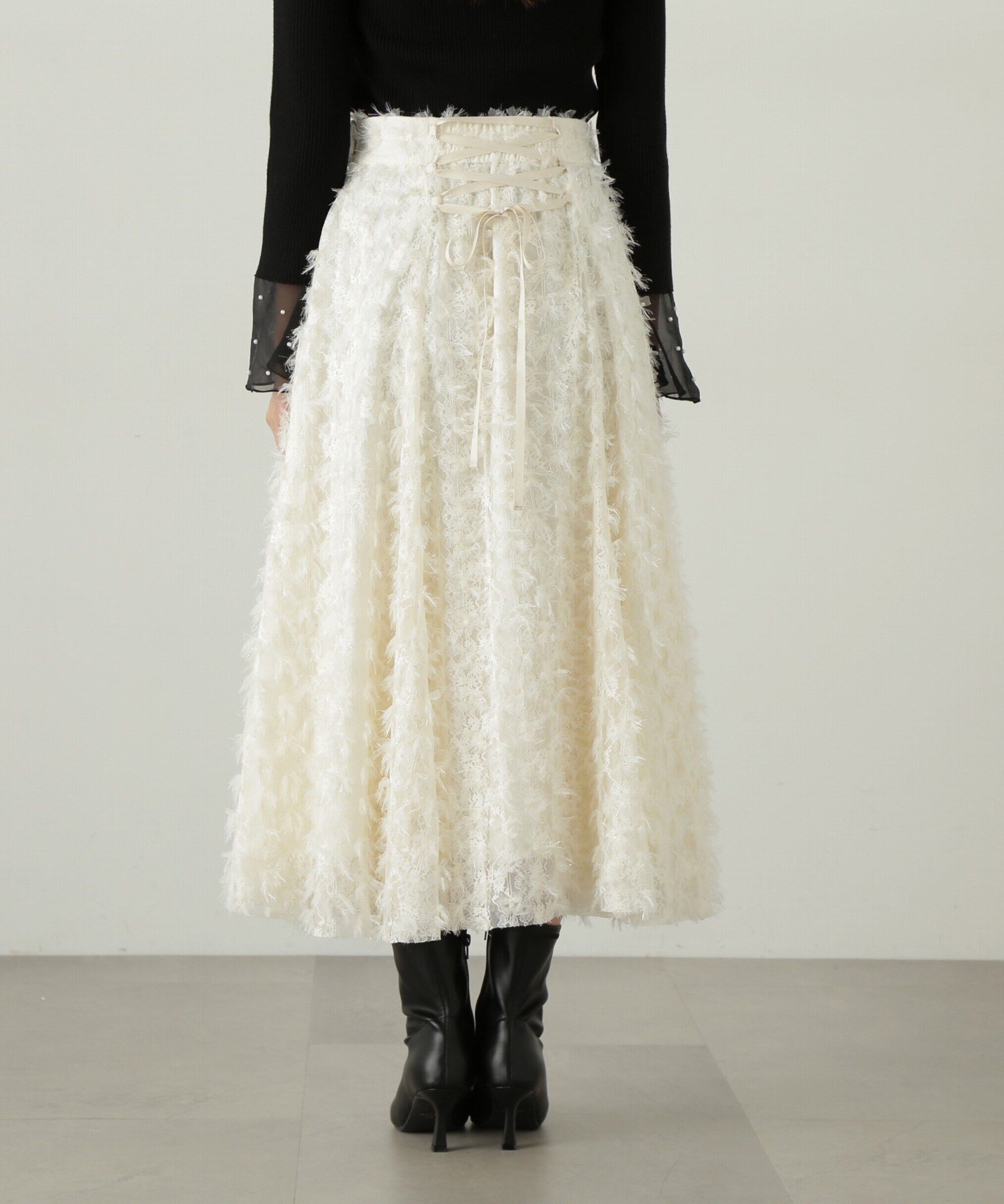 PROPORTION BODY DRESSING「レースアップチュールスカート」|スカート|