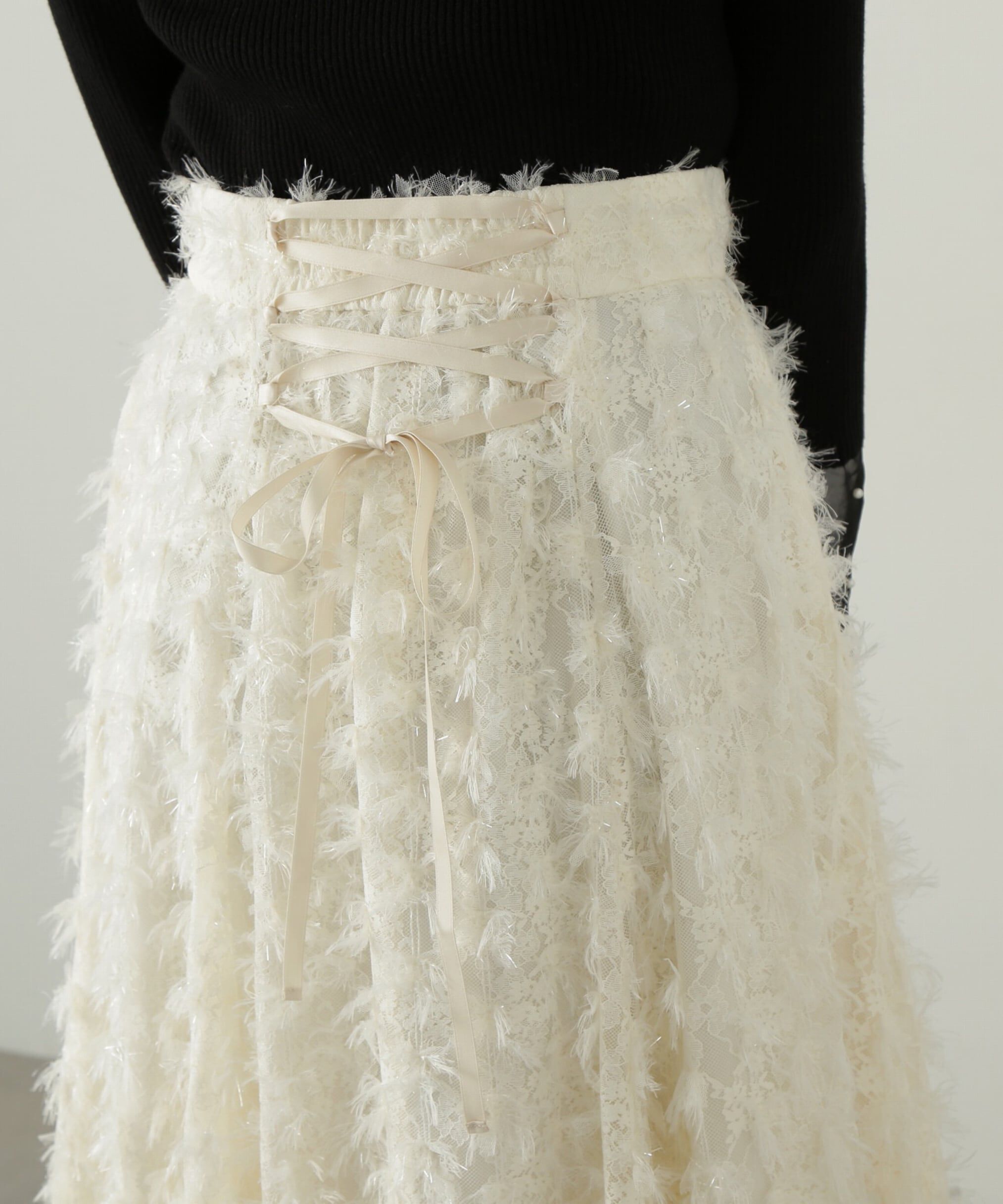 PROPORTION BODY DRESSING「レースアップチュールスカート」|スカート|