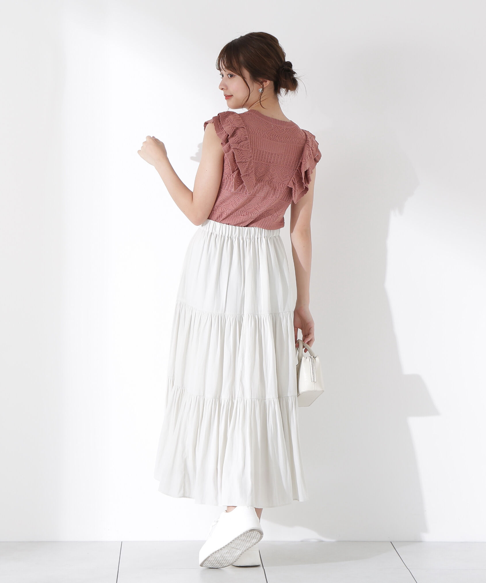 PROPORTION BODY DRESSING「透かし柄フリルニット」|ニット・セーター|