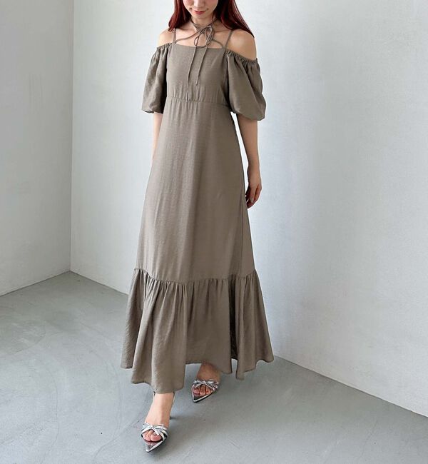 archives「オフショルティアードワンピース」|ワンピース|