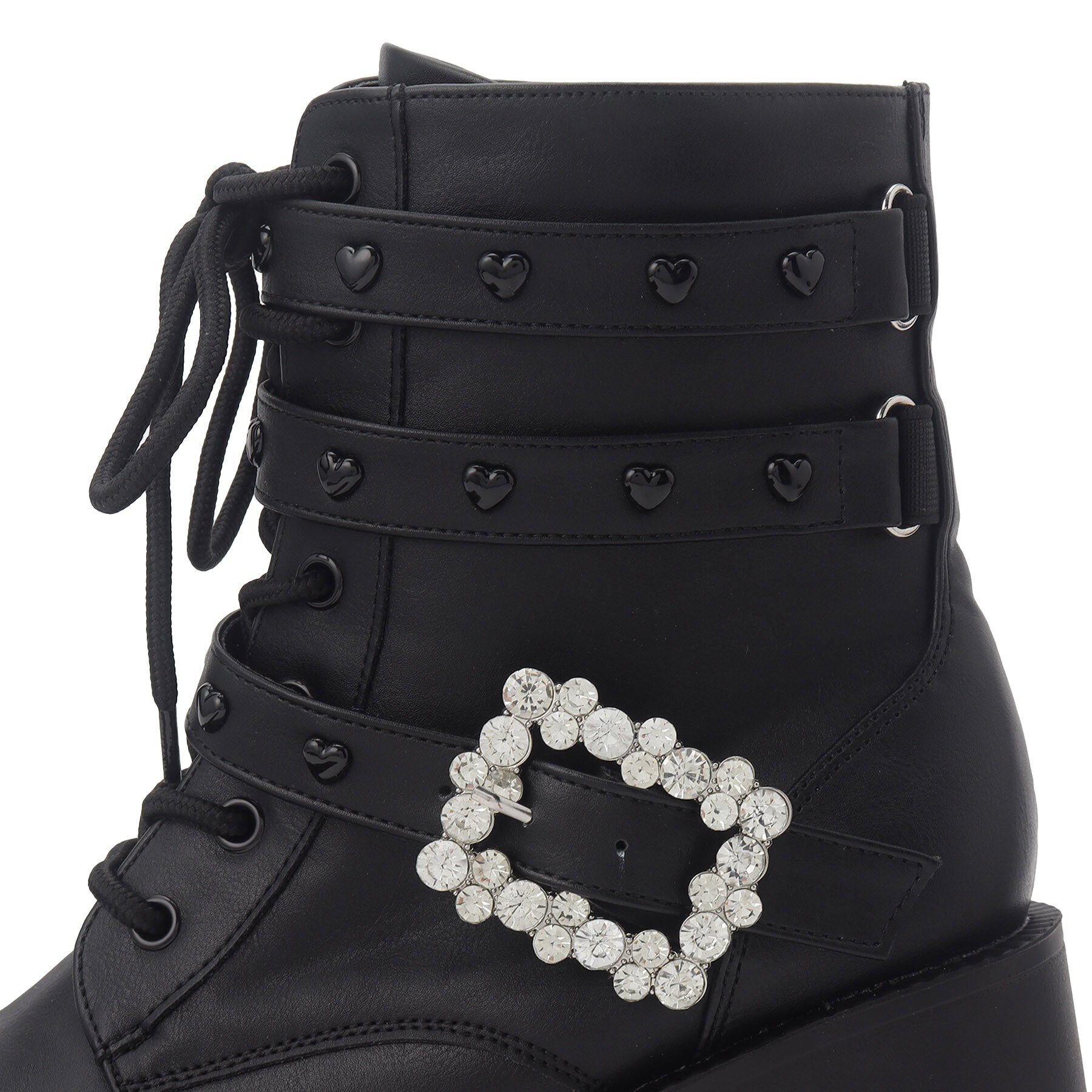 csT&P「厚底ハート付きキラキラベルトブーツ」|ショートブーツ|