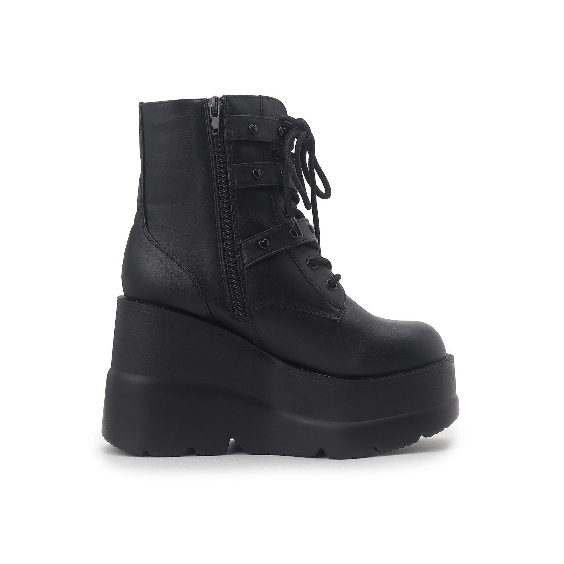 csT&P「厚底ハート付きキラキラベルトブーツ」|ショートブーツ|