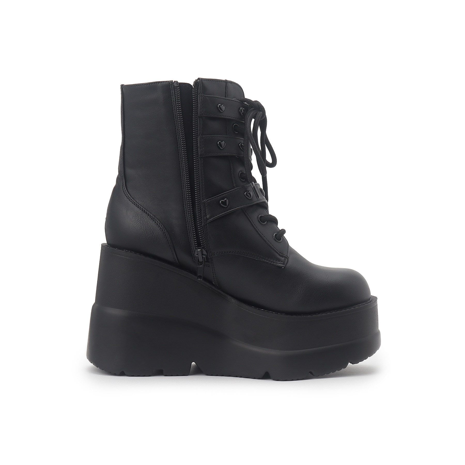 csT&P「厚底ハート付きキラキラベルトブーツ」|ショートブーツ|