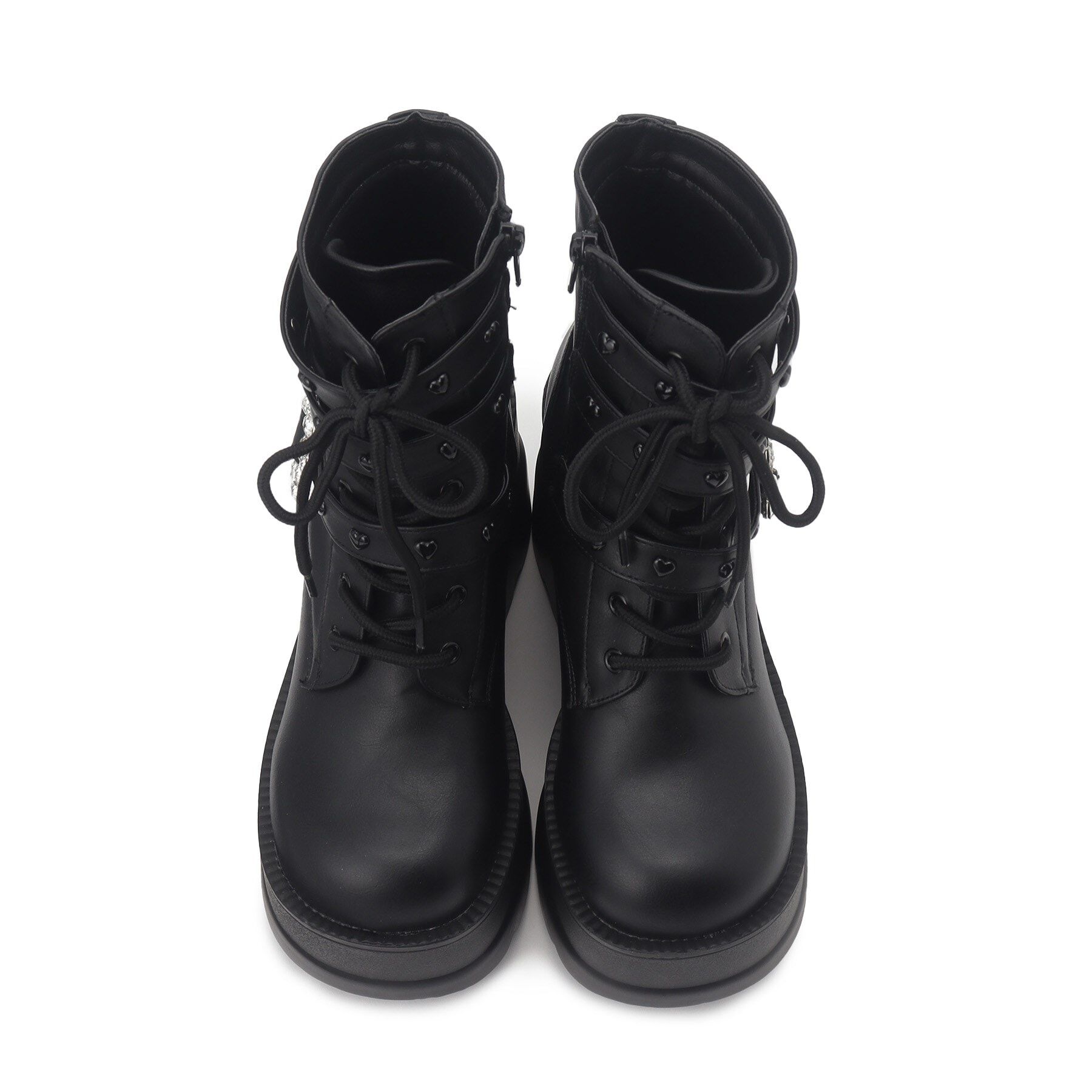 csT&P「厚底ハート付きキラキラベルトブーツ」|ショートブーツ|