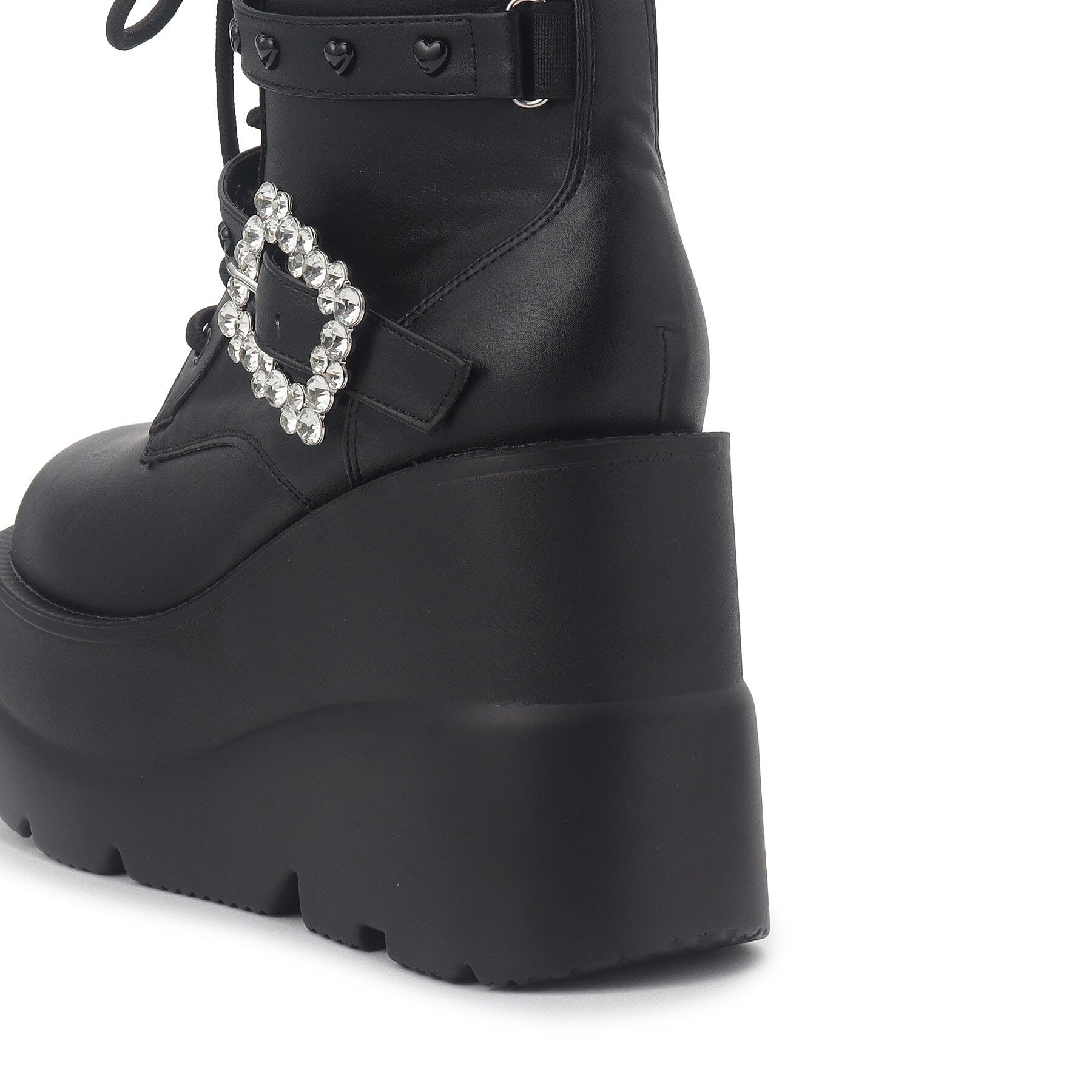 csT&P「厚底ハート付きキラキラベルトブーツ」|ショートブーツ|