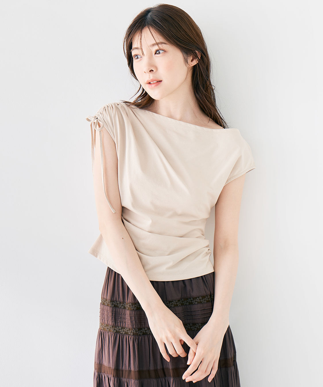 COCO DEAL「アシメネックカットプルオーバー」|プルオーバー|