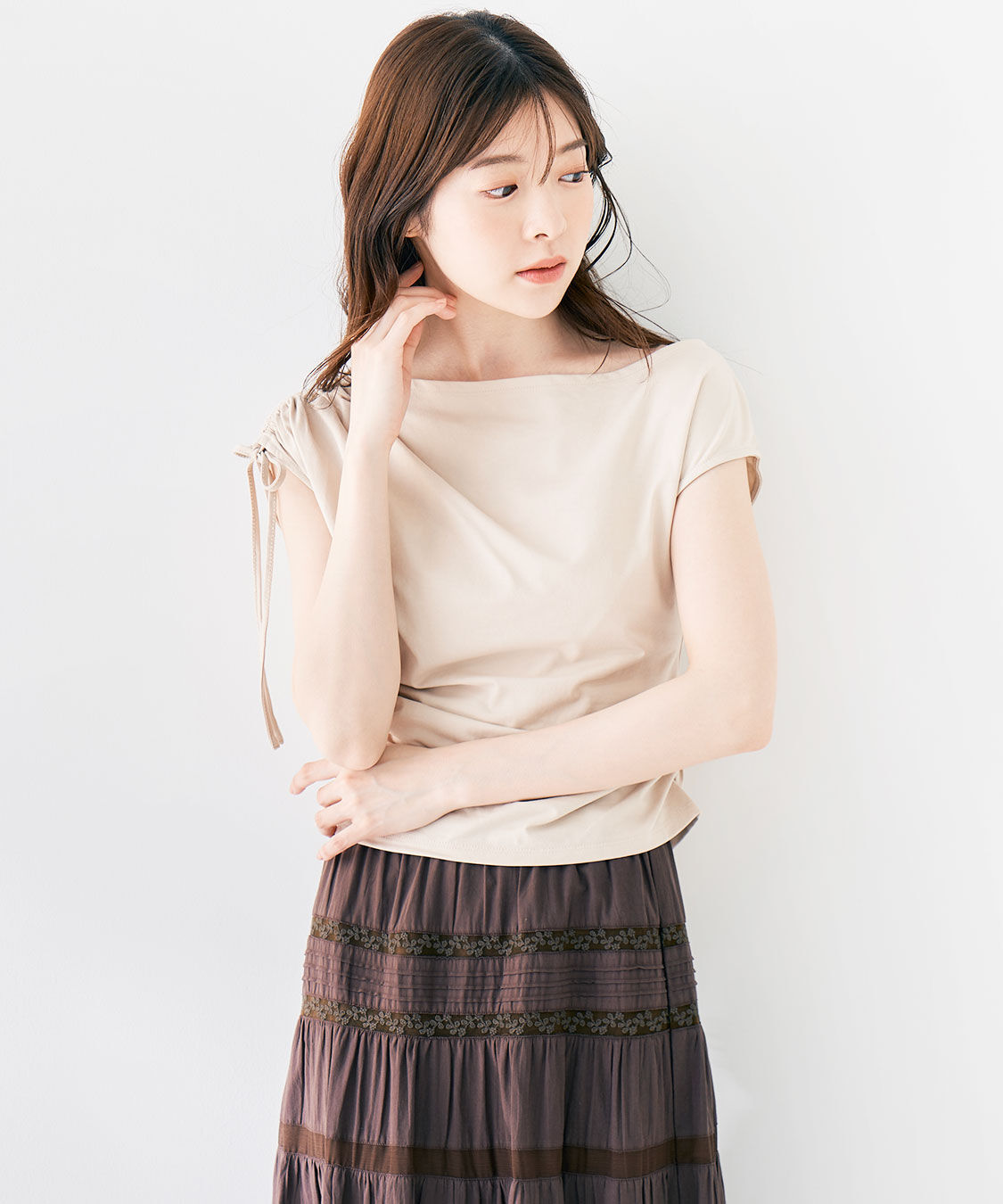 COCO DEAL「アシメネックカットプルオーバー」|プルオーバー|