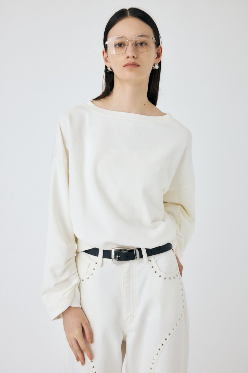 MOUSSY「OFF SHOULDER スウェット」|その他|WHT