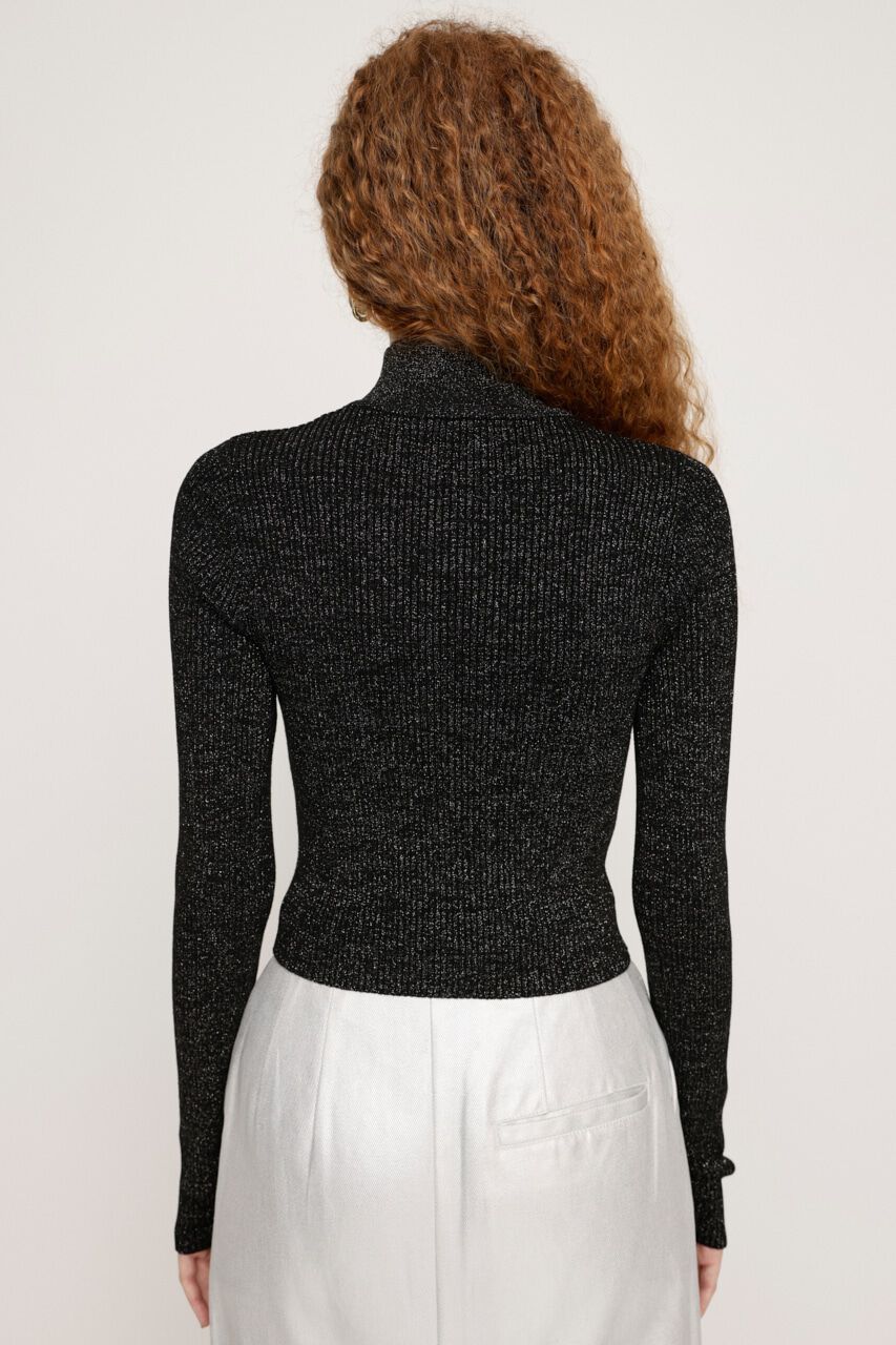 SLY「SHINY CROPPED KNIT トップス」|ニット・セーター|