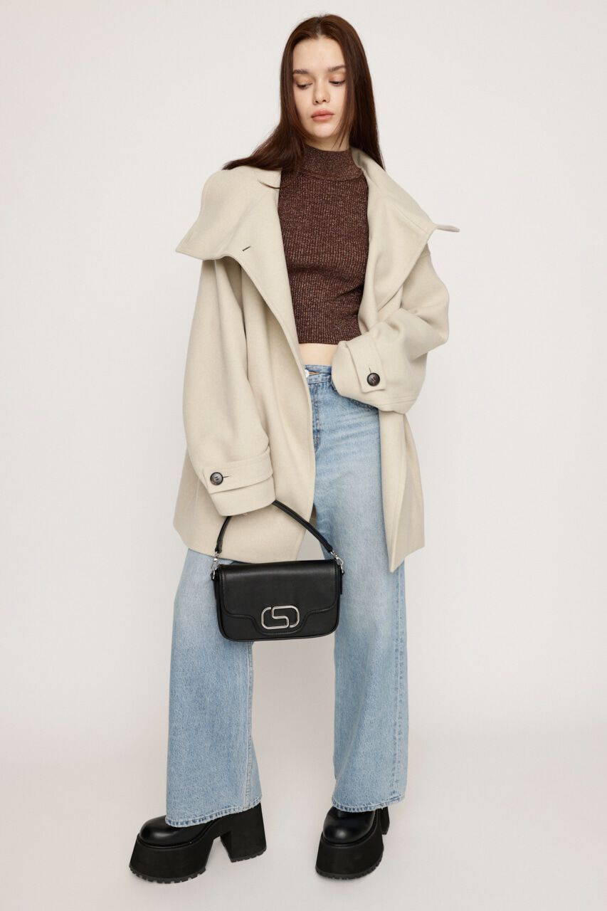 SLY「SHINY CROPPED KNIT トップス」|ニット・セーター|