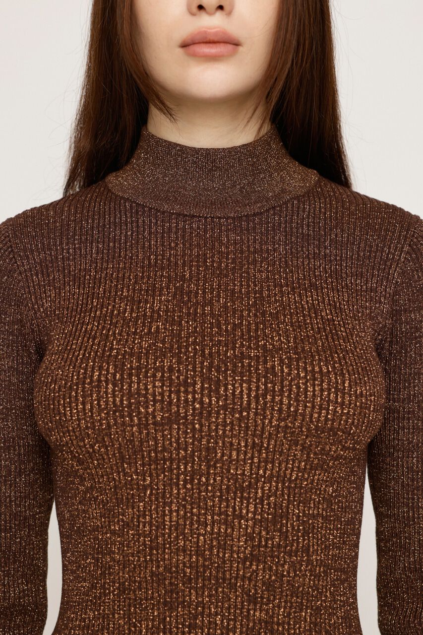 SLY「SHINY CROPPED KNIT トップス」|ニット・セーター|