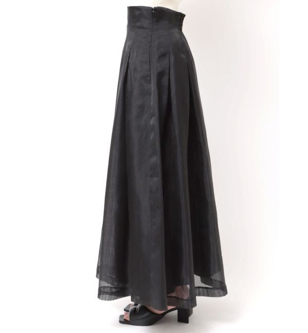 ELENDEEK「【FUJIKO&times;ELENDEEK】2WAY SHEER CHECK FLARED SK」|スカート|