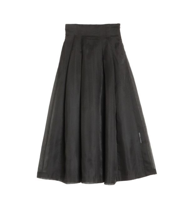 ELENDEEK「【FUJIKO&times;ELENDEEK】2WAY SHEER CHECK FLARED SK」|スカート|