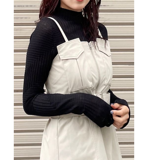 MURUA「ランダムパターンシアーニット」|ニット・セーター|ブラック