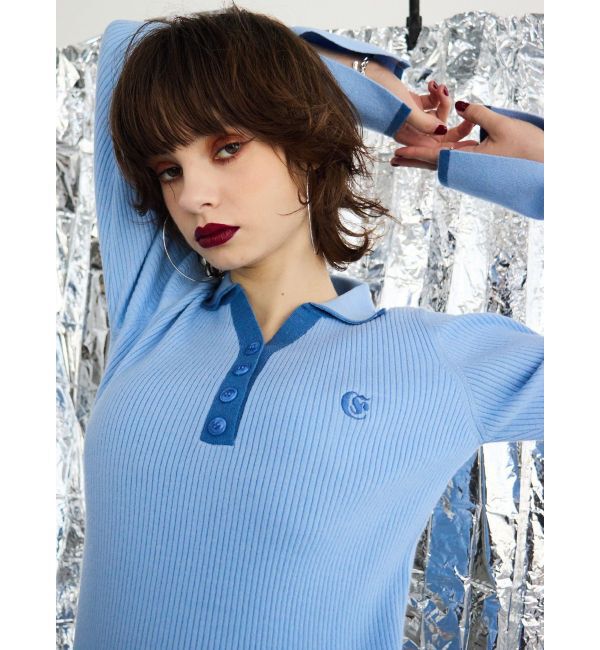 EVRIS「ワンポイントシャツミニニットワンピース」|ワンピース|