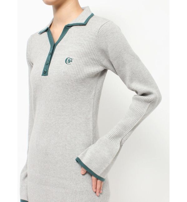 EVRIS「ワンポイントシャツミニニットワンピース」|ワンピース|