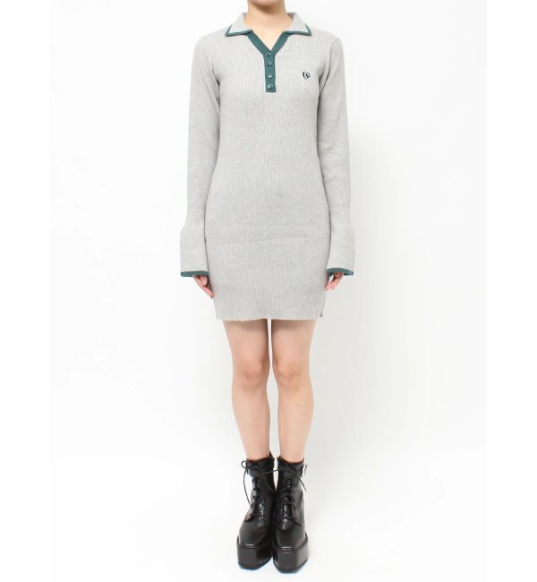 EVRIS「ワンポイントシャツミニニットワンピース」|ワンピース|