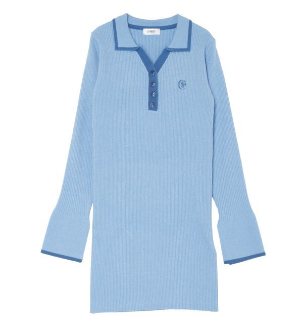 EVRIS「ワンポイントシャツミニニットワンピース」|ワンピース|