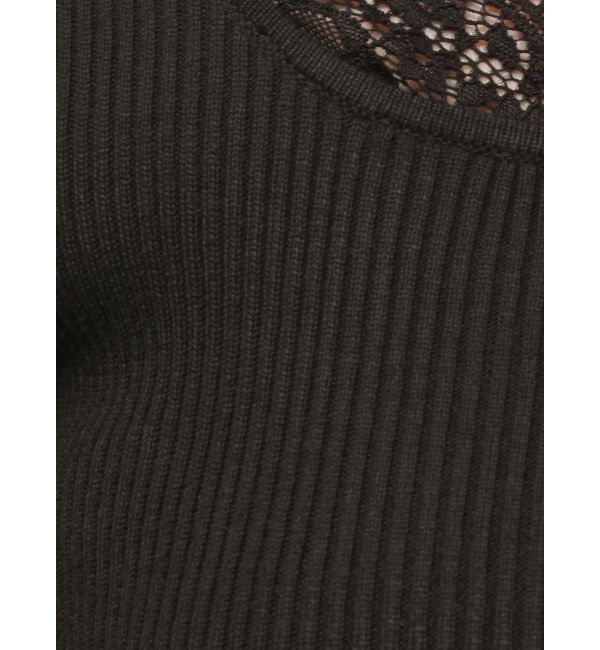 EVRIS「フロントホックレースドッキングニットトップス」|ニット・セーター|