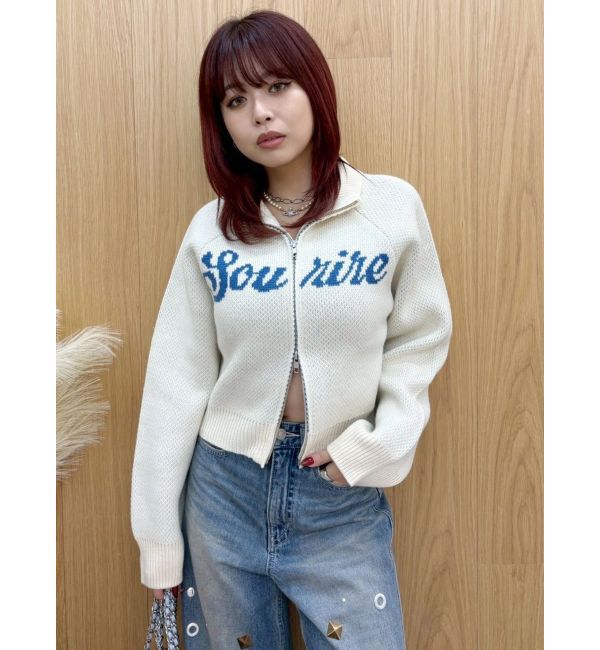 EVRIS「コンパクトジャガードニットトップス」|ニット・セーター|ホワイト