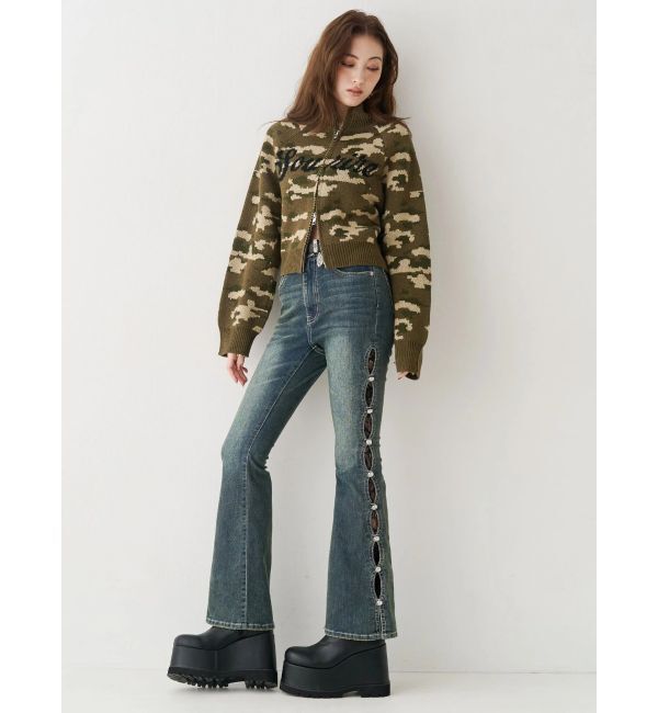 EVRIS「コンパクトジャガードニットトップス」|ニット・セーター|