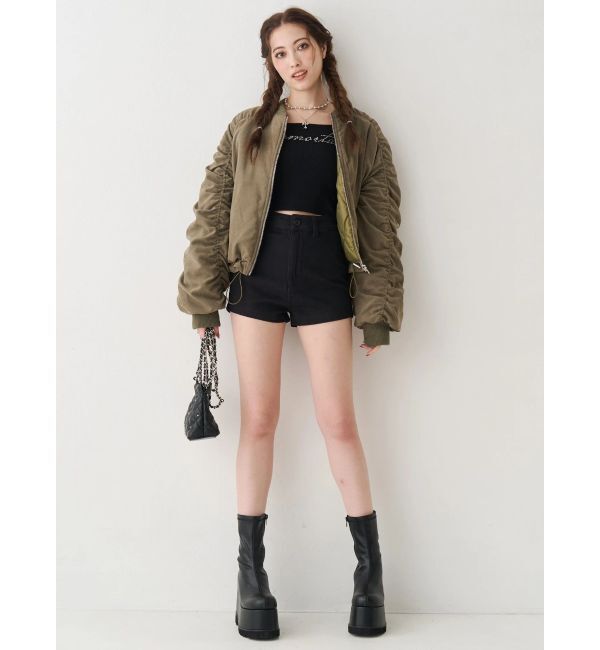 EVRIS「ラインストーンロゴニットトップス」|ニット・セーター|