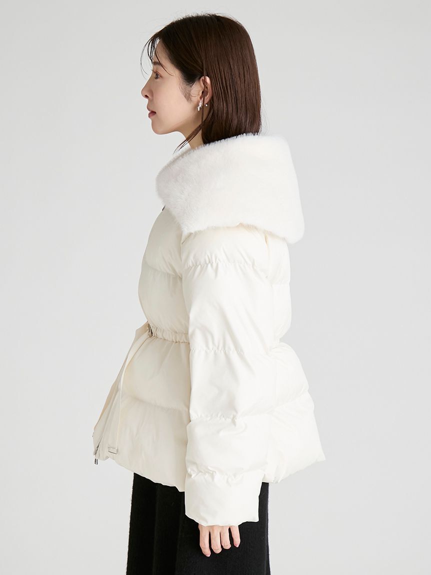 撥水加工】ファー襟付きキルティングショートコート（CELFORD