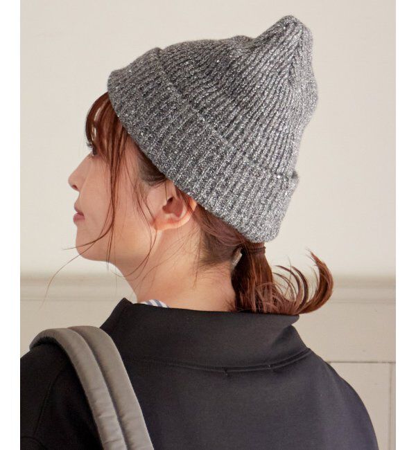 ikka「スパンコールラメ混ニットワッチ」|その他|チャコール