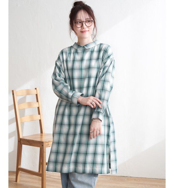 Lbc with Life「シャンブレーチェック3WAYワンピース」|ワンピース|