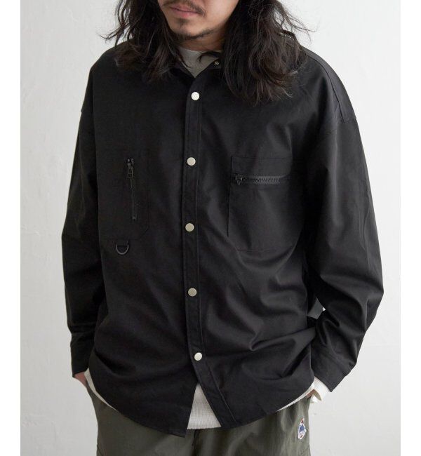 VENCE share style「ツイルオーバーサイズシャツ」|シャツ・ブラウス|ブラック