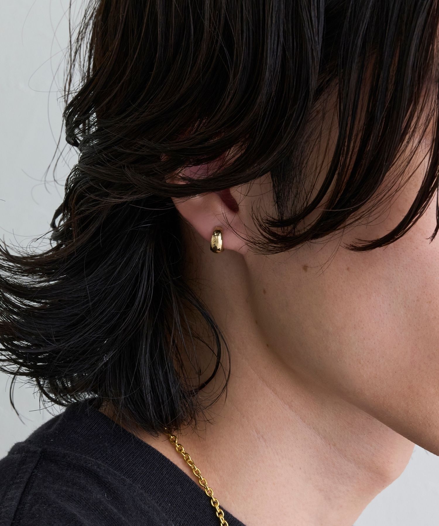 JUPITER「【K10】プランプフープピアス/ユニセックス/ゴールド」|ピアス|