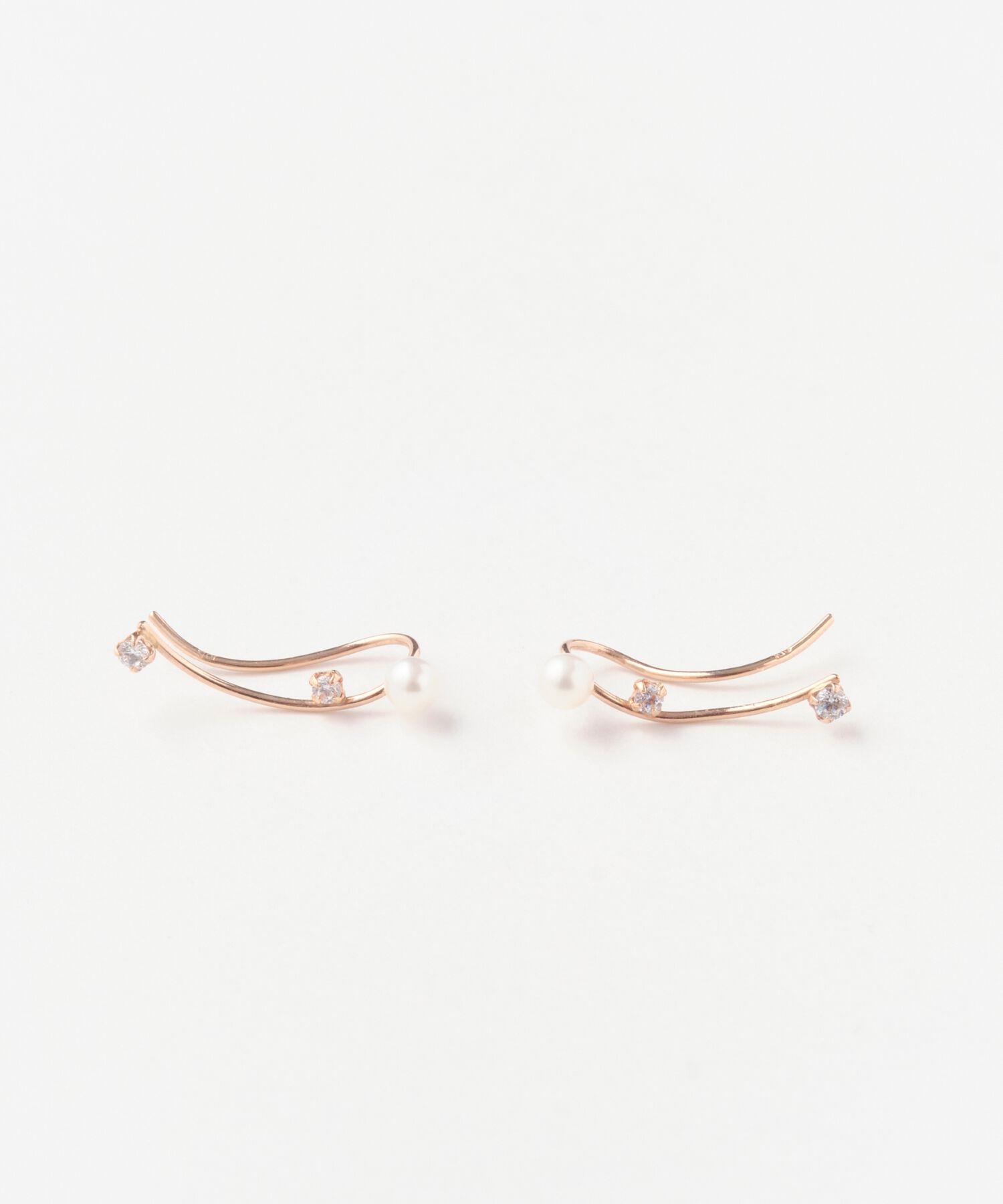 Phoebe「【K10】トゥウィンクルピアス&イヤリング　ローズゴールド/BOX付き」|ピアス|