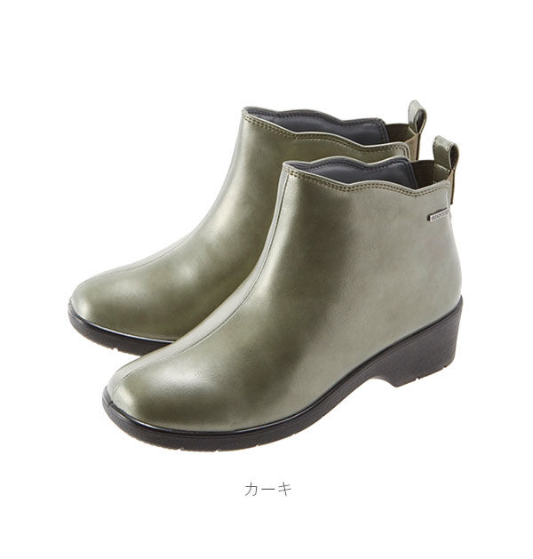 BACKYARD FAMILY「レインブーツ レディース ショート 通販 軽量 ヒール おしゃれ シンプル レインシューズ 長靴」|レインシューズ|