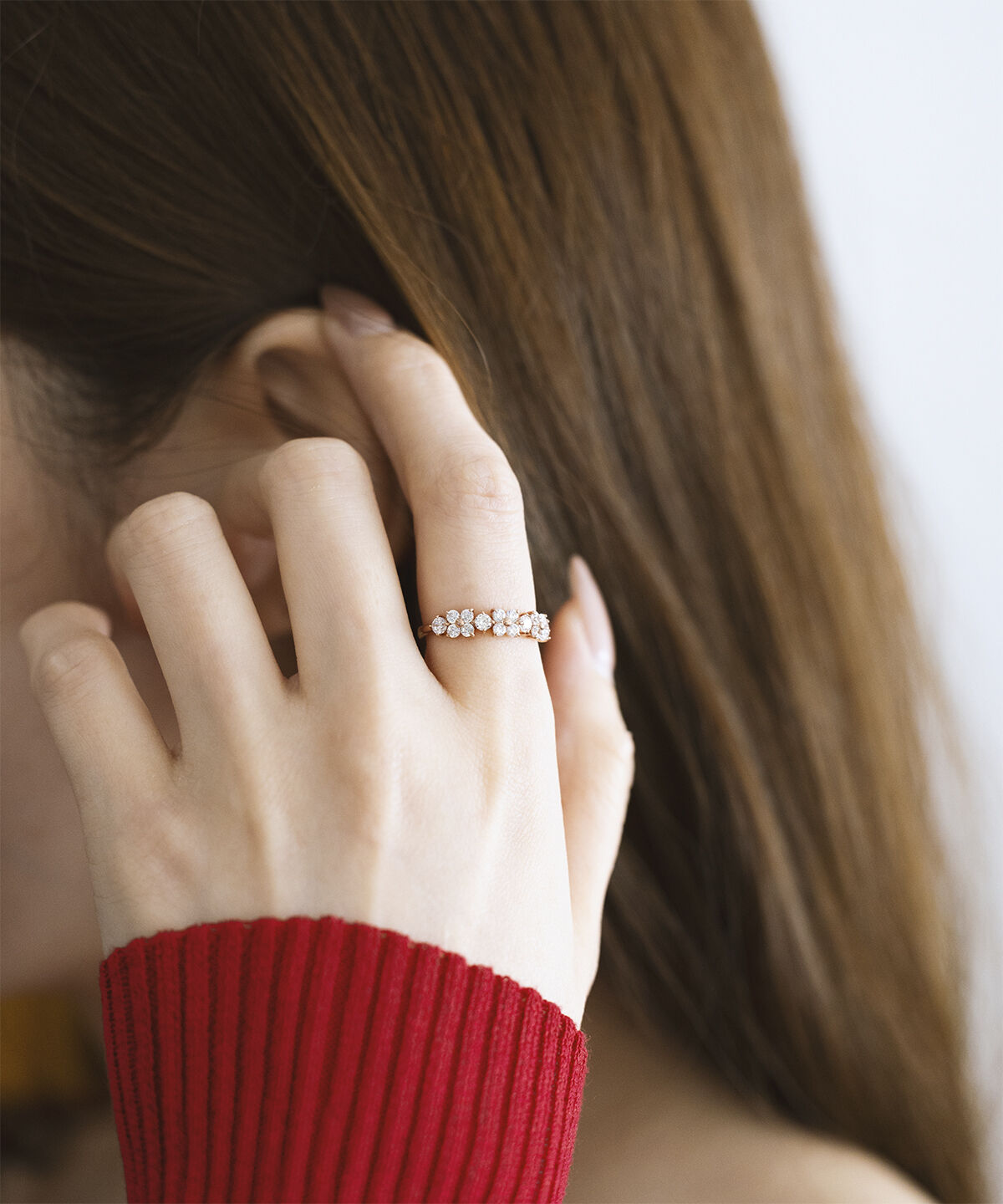 Samantha Tiara「フラワーモチーフバンド　リング」|リング|SILVER PGﾒｯｷ